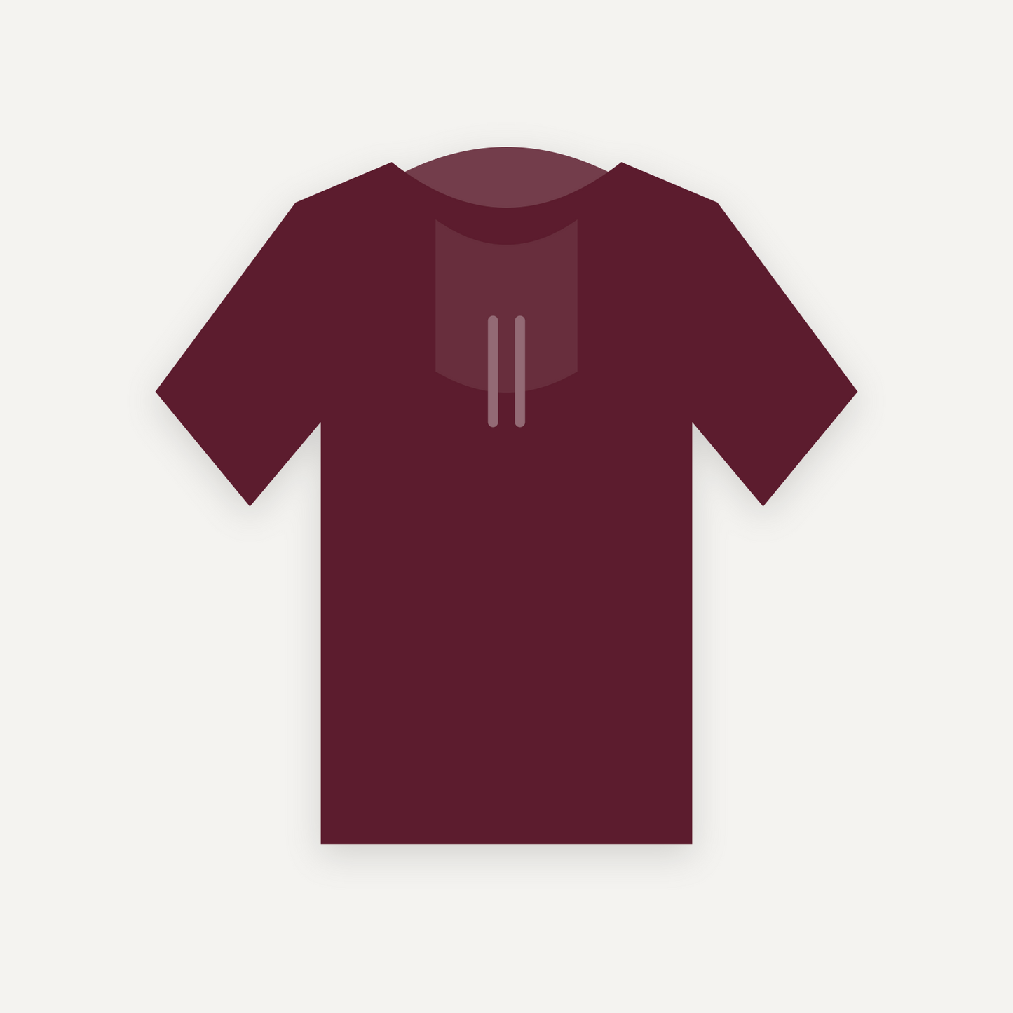 Hoodie personnalisable — Bordeaux — Verso (rendu illustratif, pas une photo réelle)