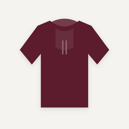 Hoodie personnalisable — Bordeaux — Verso (rendu illustratif, pas une photo réelle)