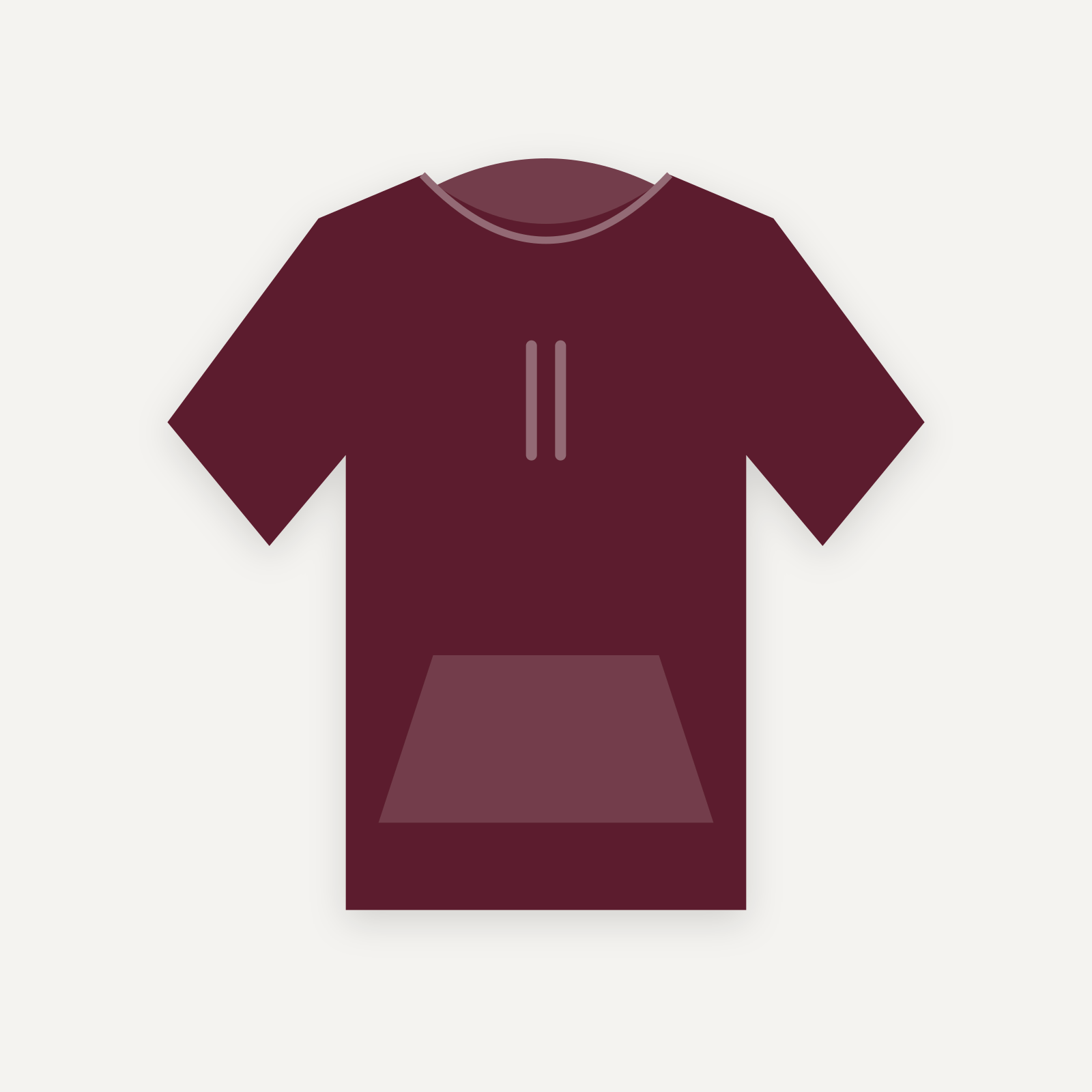 Hoodie personnalisable — Bordeaux — Recto (rendu illustratif, pas une photo réelle)