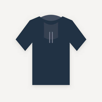 Hoodie personnalisable — Marine — Verso (rendu illustratif, pas une photo réelle)