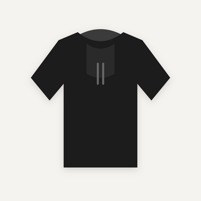 Hoodie personnalisable — Noir — Verso (rendu illustratif, pas une photo réelle)