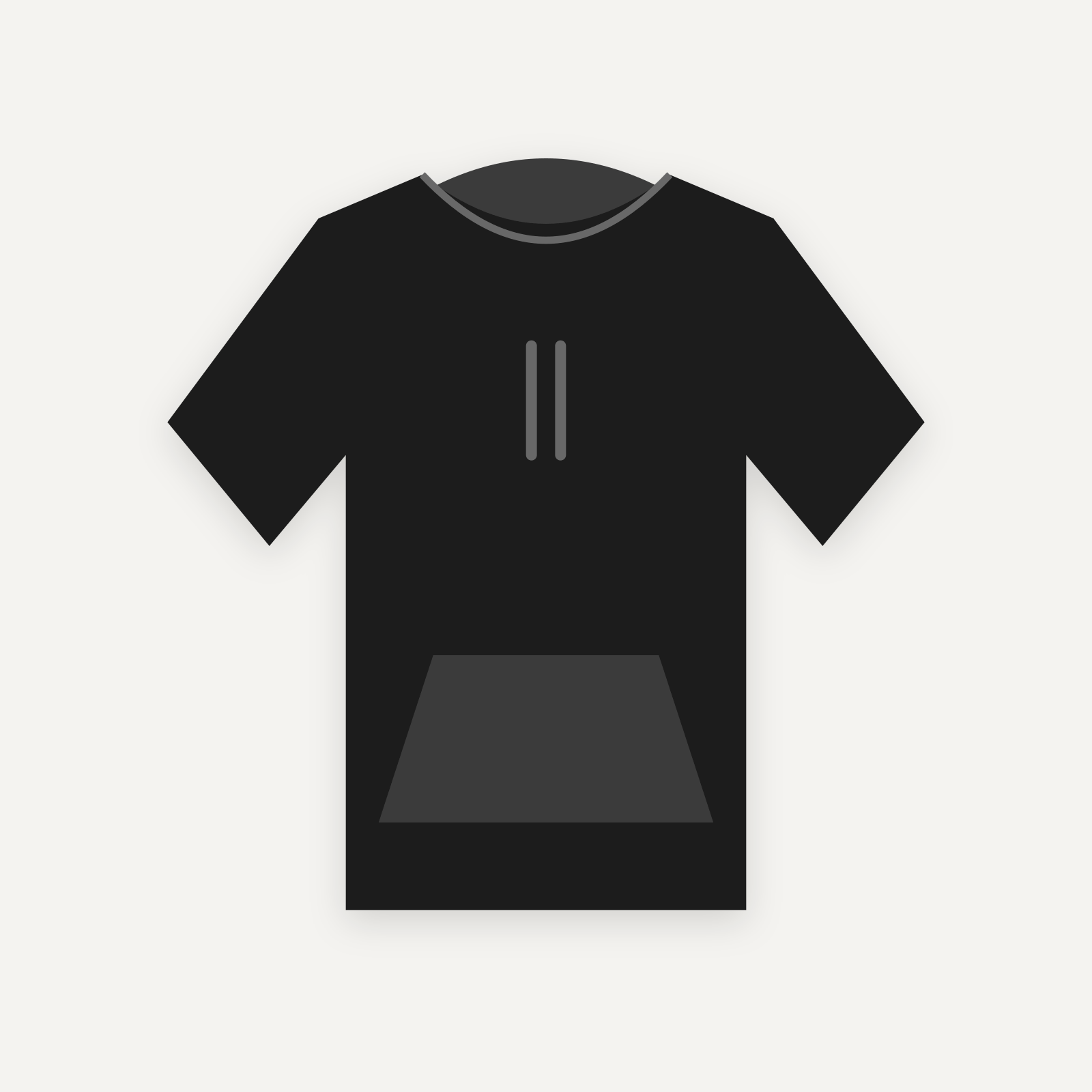 Hoodie personnalisable — Noir — Recto (rendu illustratif, pas une photo réelle)