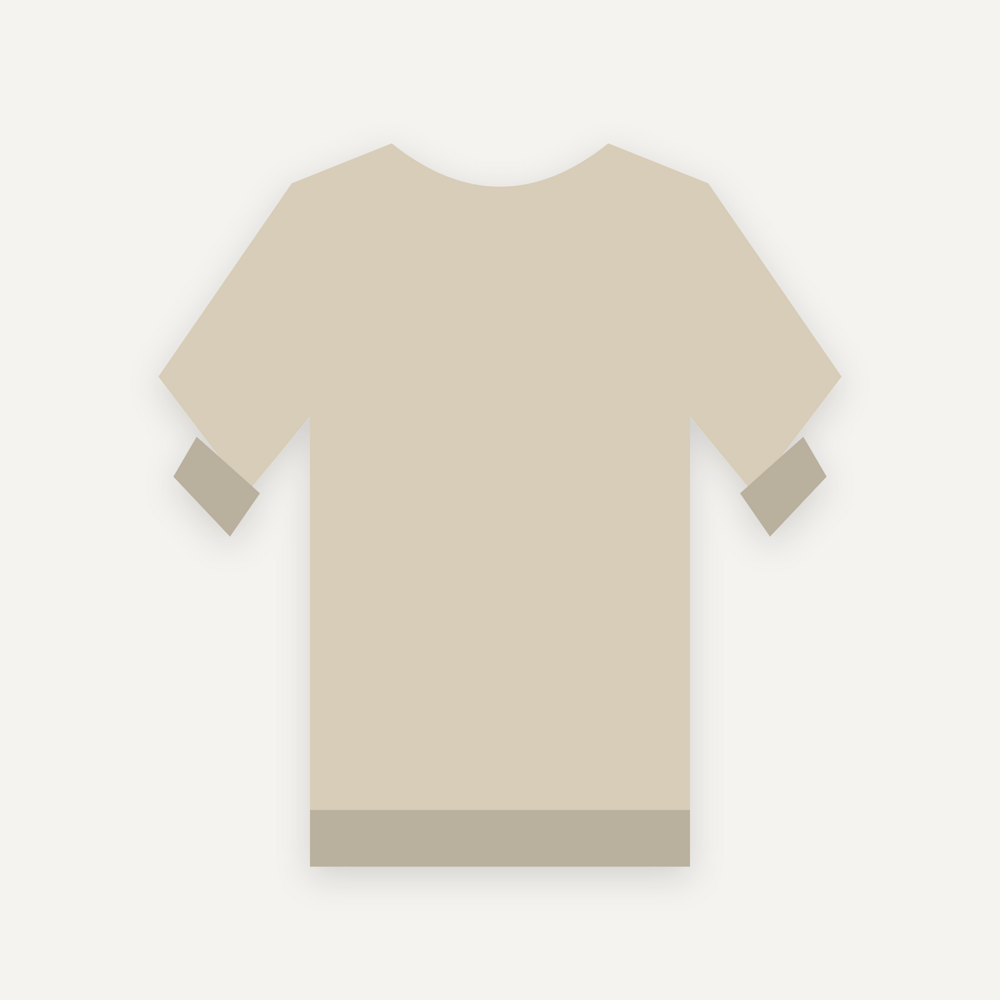 Sweatshirt personnalisable — Beige — Verso (rendu illustratif, pas une photo réelle)