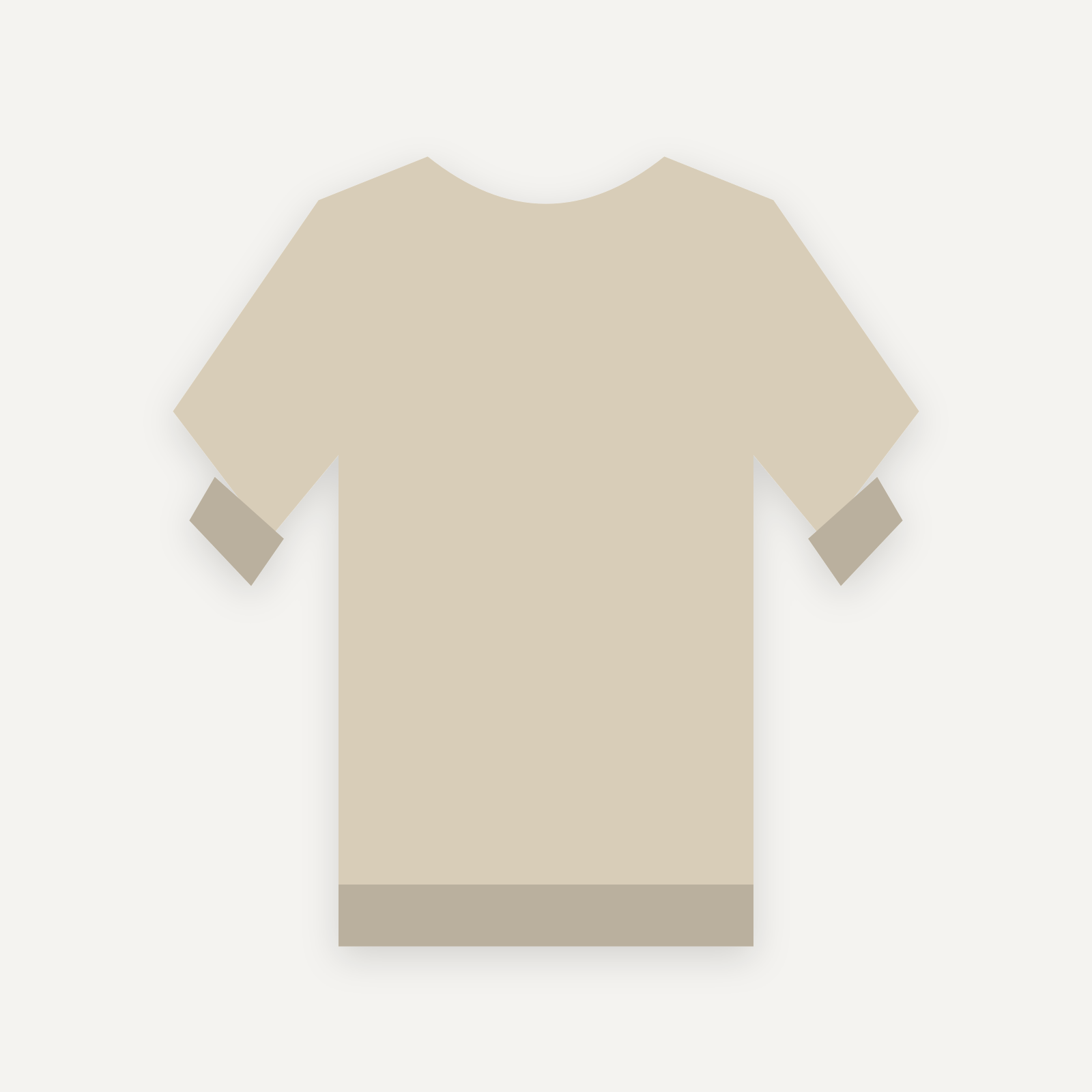 Sweatshirt personnalisable — Beige — Verso (rendu illustratif, pas une photo réelle)