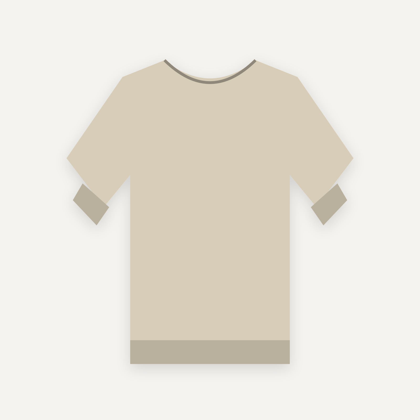 Sweatshirt personnalisable — Beige — Recto (rendu illustratif, pas une photo réelle)