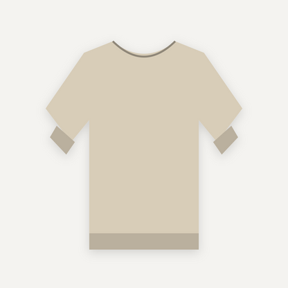 Sweatshirt personnalisable — Beige — Recto (rendu illustratif, pas une photo réelle)