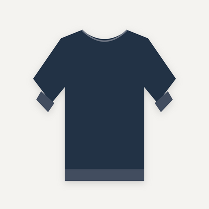 Sweatshirt personnalisable — Marine — Recto (rendu illustratif, pas une photo réelle)