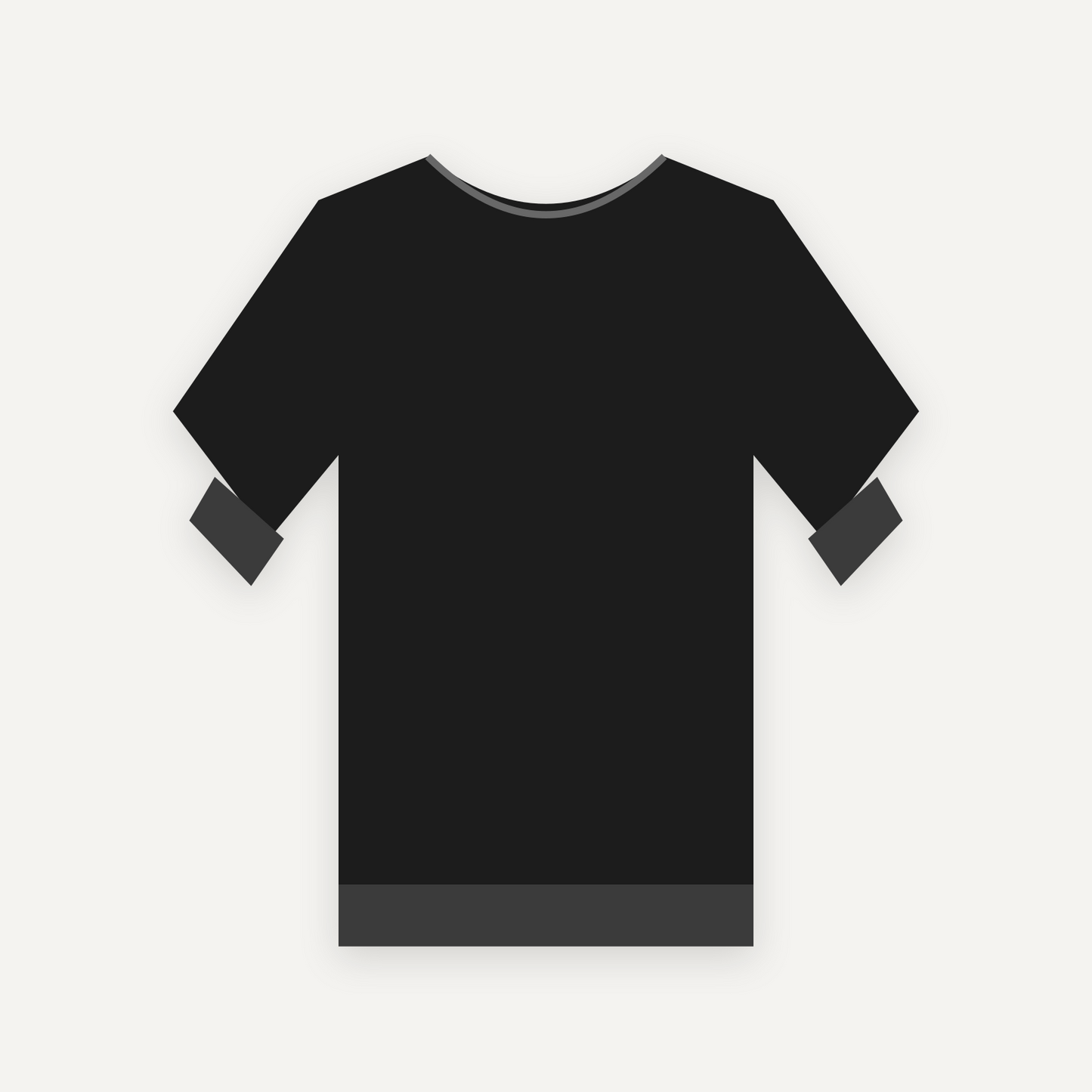 Sweatshirt personnalisable — Noir — Recto (rendu illustratif, pas une photo réelle)