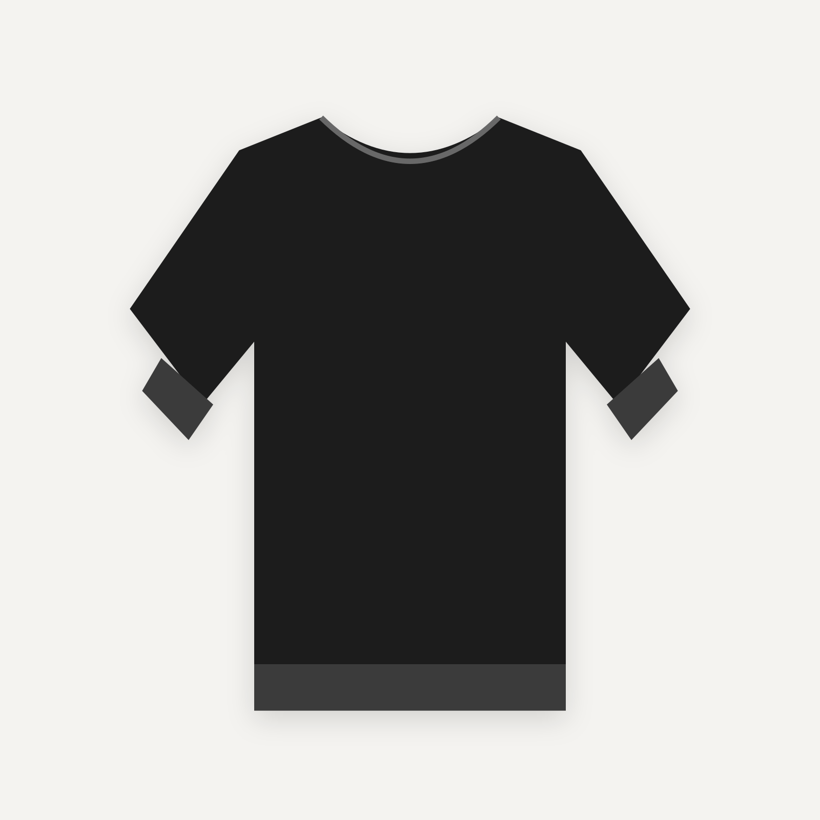 Sweatshirt personnalisable — Noir — Recto (rendu illustratif, pas une photo réelle)