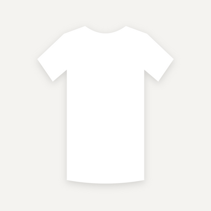 T-Shirt personnalisable — Blanc — Verso (rendu illustratif, pas une photo réelle)
