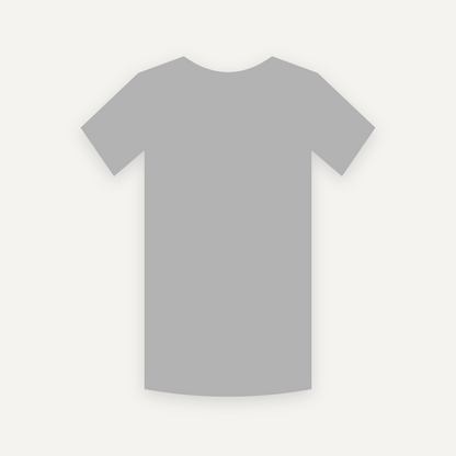 T-Shirt personnalisable — Gris chiné — Verso (rendu illustratif, pas une photo réelle)