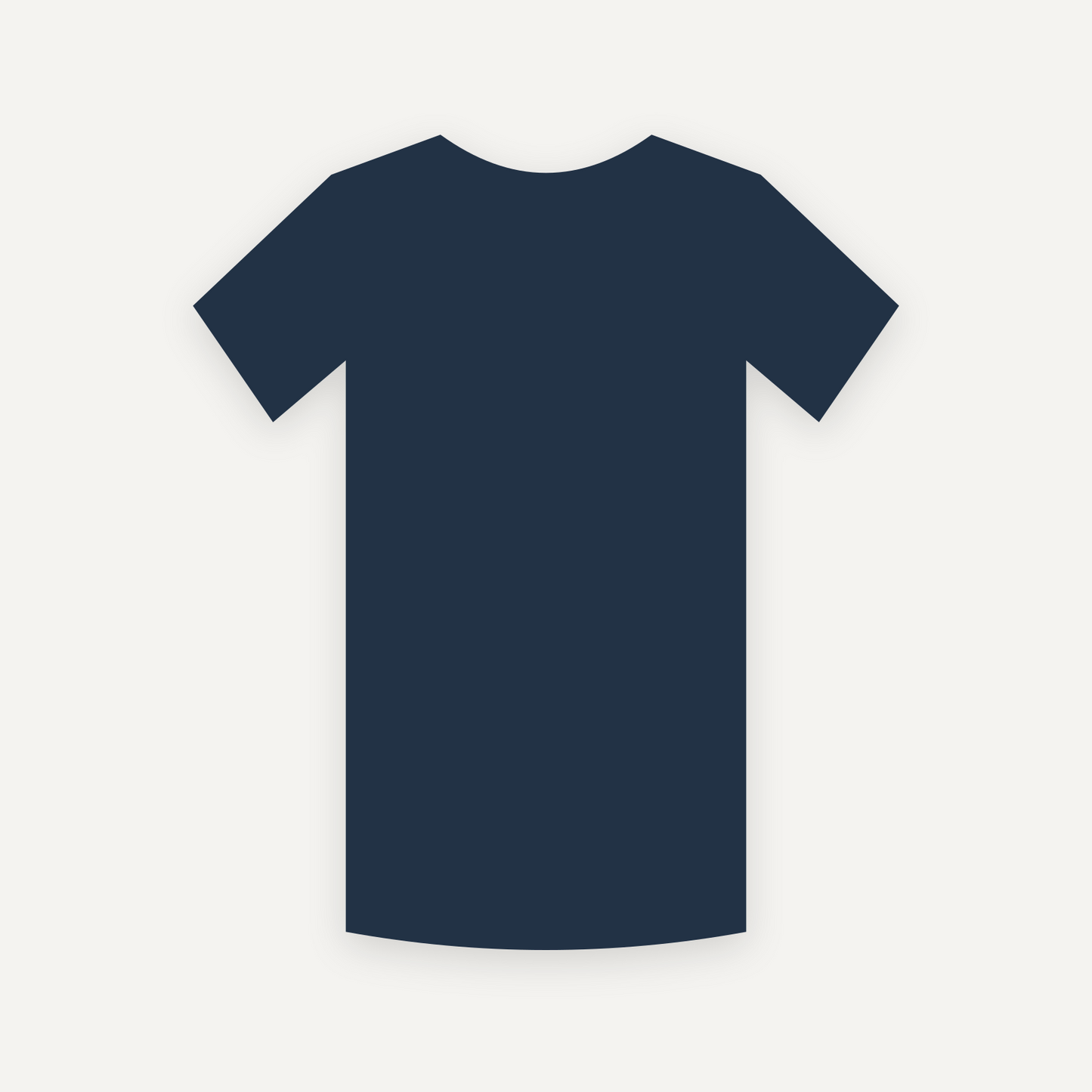 T-Shirt personnalisable — Marine — Verso (rendu illustratif, pas une photo réelle)
