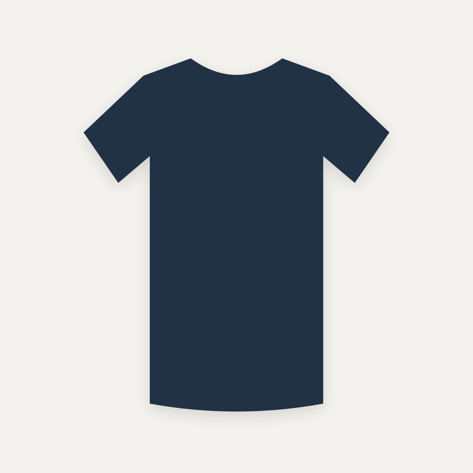 T-Shirt personnalisable — Marine — Verso (rendu illustratif, pas une photo réelle)