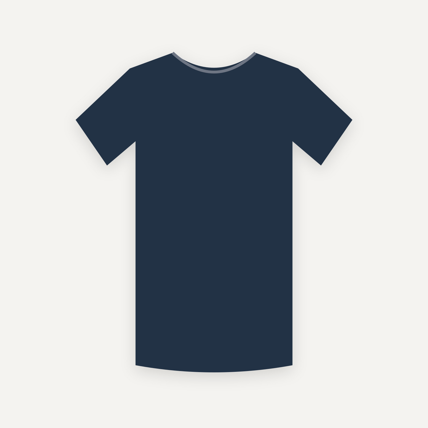 T-Shirt personnalisable — Marine — Recto (rendu illustratif, pas une photo réelle)