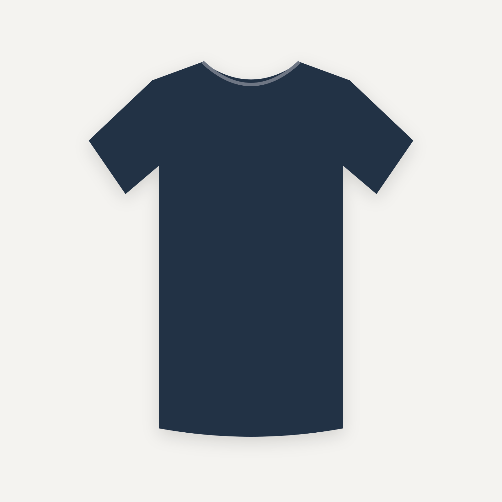T-Shirt personnalisable — Marine — Recto (rendu illustratif, pas une photo réelle)