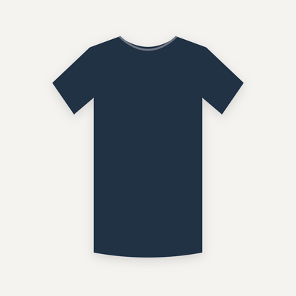 T-Shirt personnalisable — Marine — Recto (rendu illustratif, pas une photo réelle)