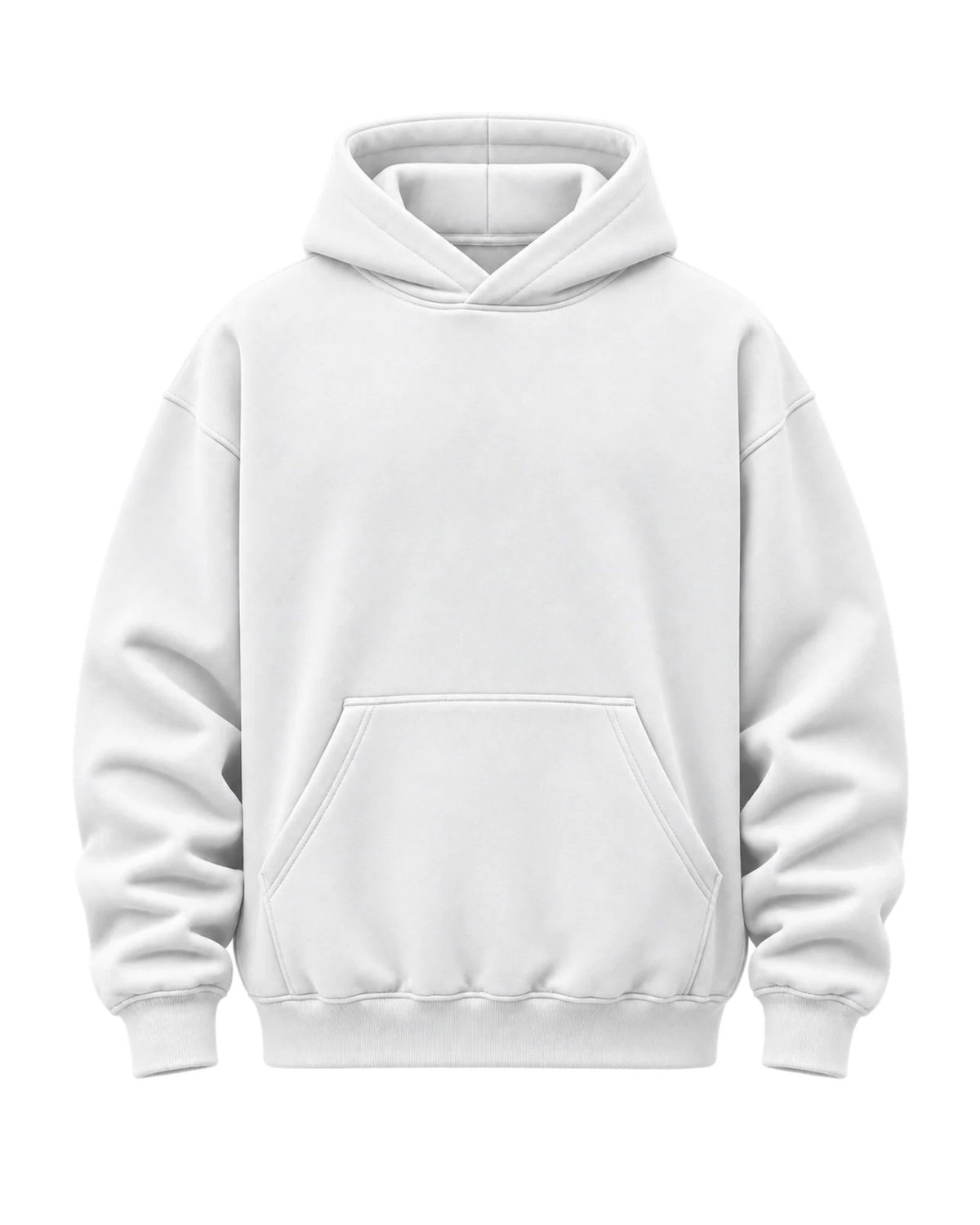 Hoodie OVER SIZE “لا تأسفن على غدر الزمان ” — Blanc — Recto