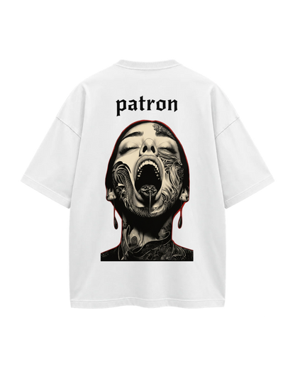 t-shirt over size Black and white — Blanc — Verso