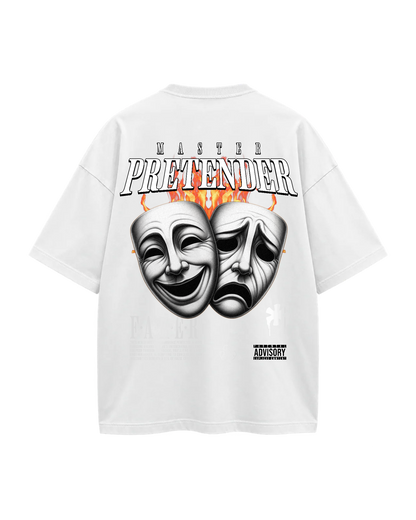 T-Shirt Oversize — Master Pretender — Blanc — Verso