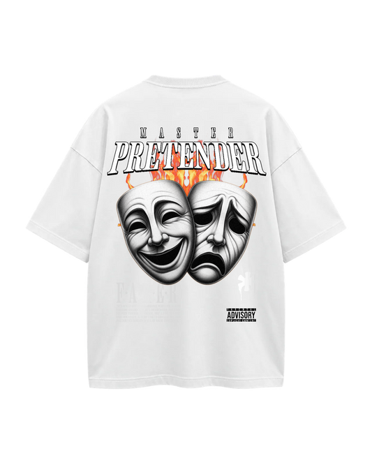 T-Shirt Oversize — Master Pretender — Blanc — Verso