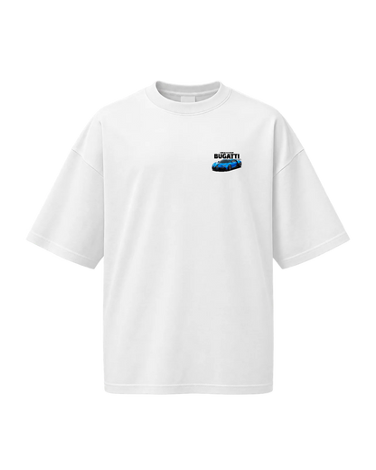 T-Shirt Oversize — Hypercar Blueprint — Blanc — Recto
