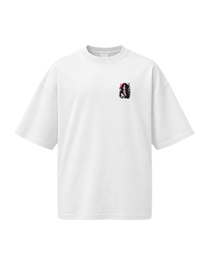 T-Shirt Oversize — Itachi · Naruto — Blanc — Recto