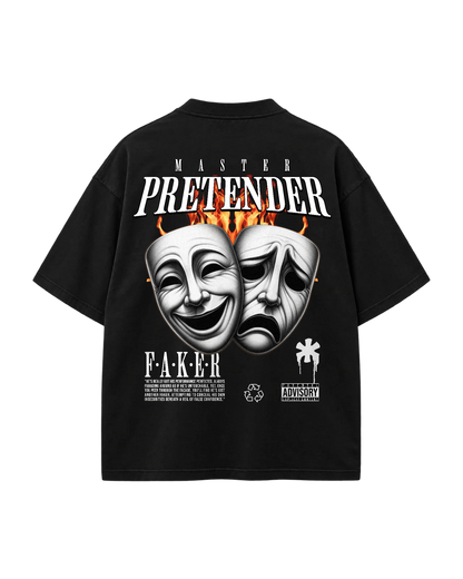 T-Shirt Oversize — Master Pretender — Noir — Verso