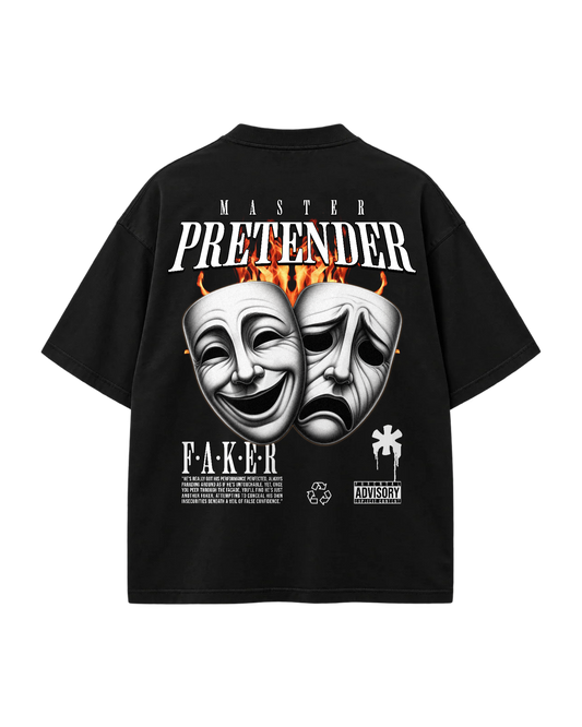 T-Shirt Oversize — Master Pretender — Noir — Verso