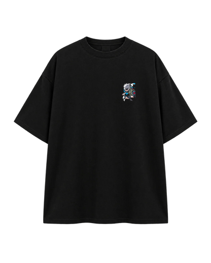 T-Shirt Oversize — Anime Ninja — Noir — Recto
