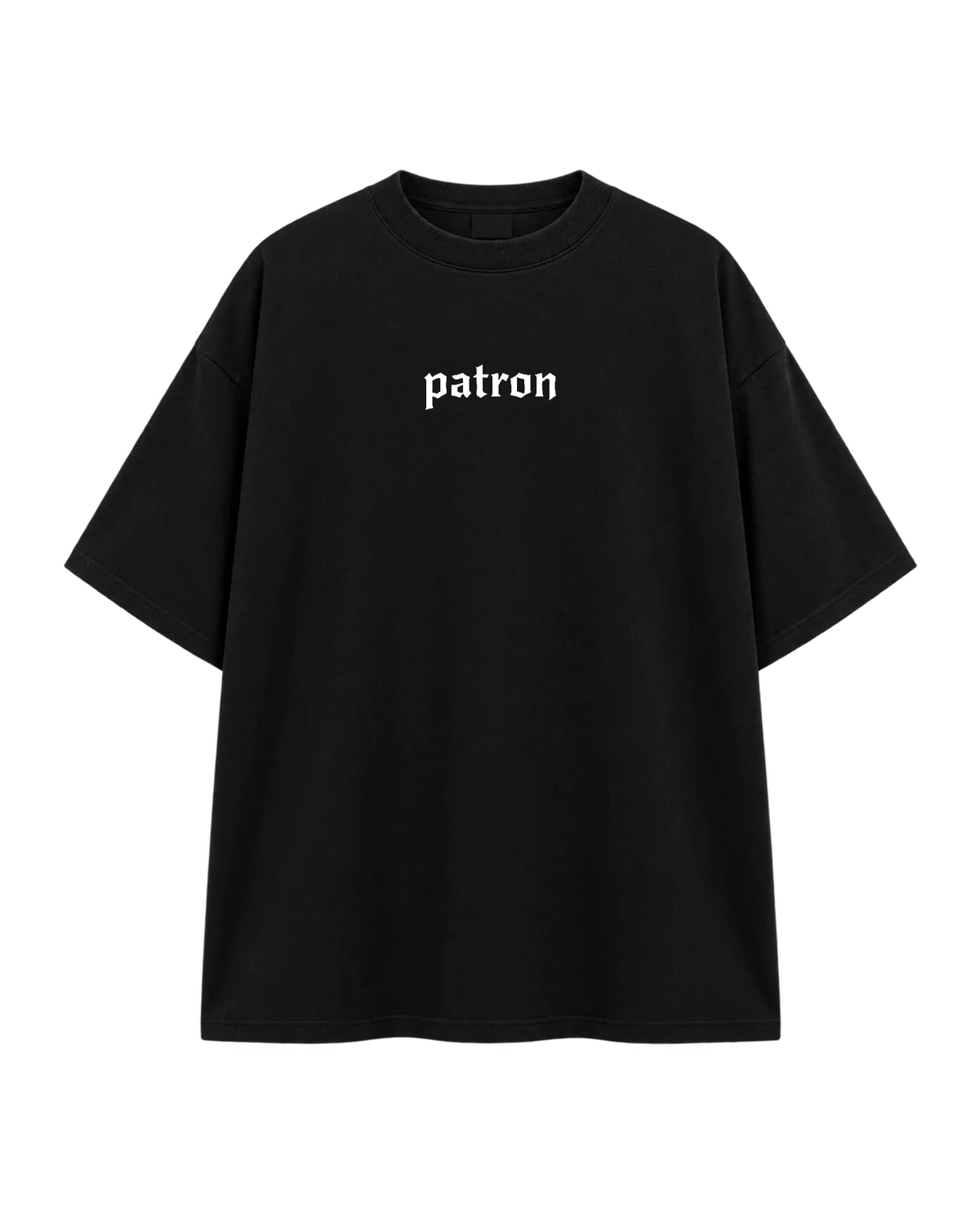 t-shirt over size Black and white — Noir — Recto
